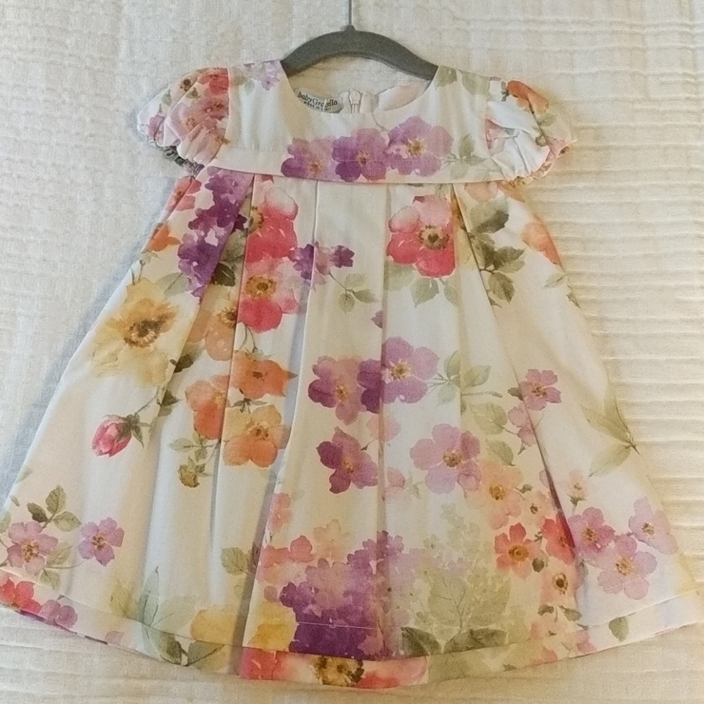 NWT baby Graziella floral dress and pink sweater